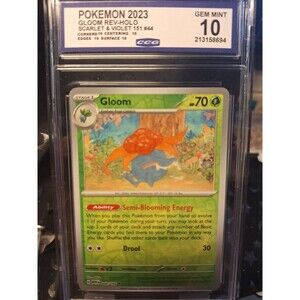 Pokemon 2023  GLOOM SCARLET & VIOLET 151 REVERSE HOLO #044/165 - CCG 10